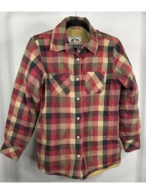 Legendary Whitetails Sherpa Lined Button Down Plaid Flannel Shirt Men’s Size S